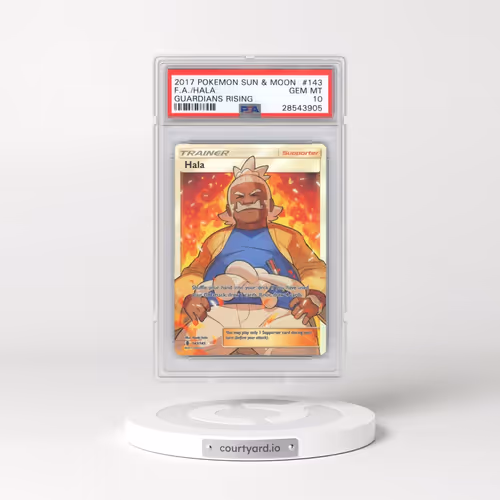 2017 Pokémon Sun & Moon Guardians Rising #143 Hala - Full Art (PSA 10 GEM MINT)