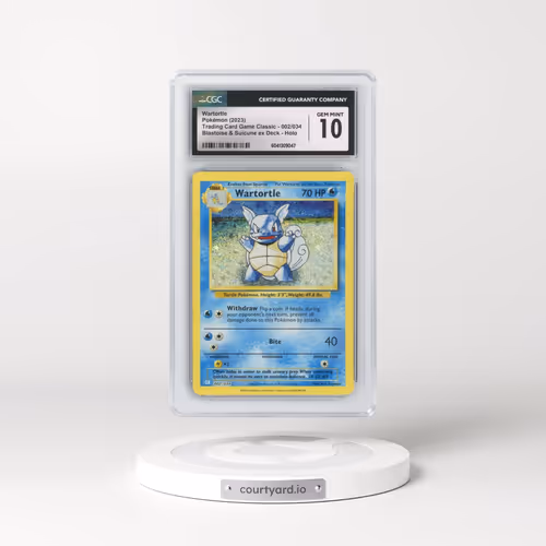 2023 Trading Card Game Classic - CLV, CLC, CLB #002/034 Wartortle - Blastoise & Suicune ex Deck - CLB Holo (CGC 10 GEM MINT)