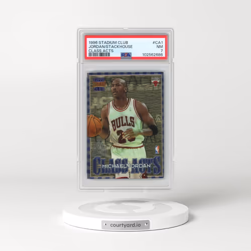 1996 Stadium Club Class Acts #CA1 Jerry Stackhouse/Michael Jordan (PSA 7 NM)