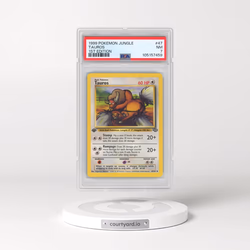 1999 Pokémon Jungle #47 Tauros - 1st Edition (PSA 7 NM)