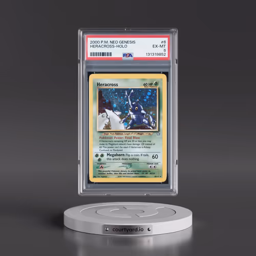 2000 Pokémon Neo Genesis #6 Heracross - Holo (PSA 6 EX-MT)