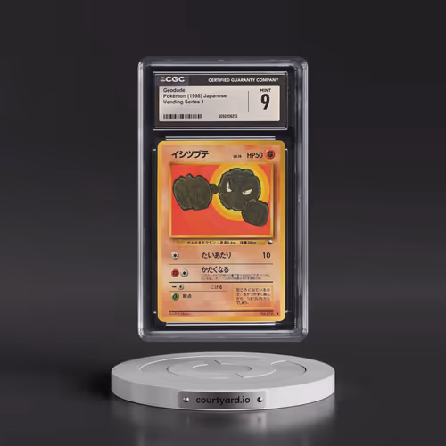1998 Vending Series 1 (Pokeball Symbol. Glossy) Geodude (CGC 9 MINT)