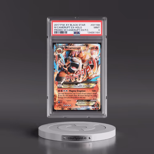 2017 Pokémon XY Black Star Promo #XY198 M Camerupt EX - Holo Holo Mega Camerupt EX Premium Collectio