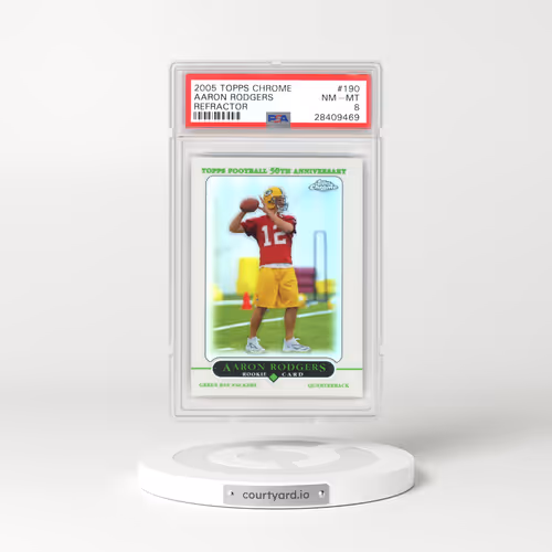2005 Topps Chrome #190 Aaron Rodgers - Refractor (PSA 8 NM-MT)