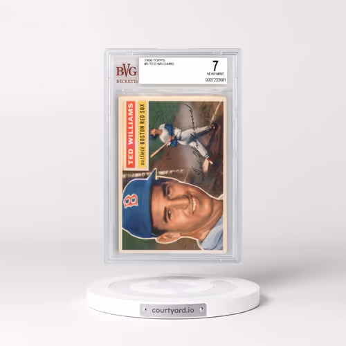 1956 Topps #5 Ted Williams - White Back (BVG 7 NM)