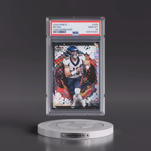 2024 Topps Finest #249 Bo Nix - Checkerboard (PSA 10 GEM MINT)