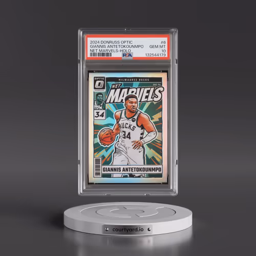 2024 Panini Donruss Optic Net Marvels #6 Giannis Antetokounmpo - Holo (PSA 10 GEM MINT)