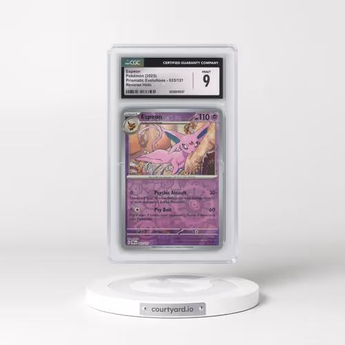2025 Prismatic Evolutions - PRE EN #033/131 Espeon - Reverse Holo (CGC 9 MINT)