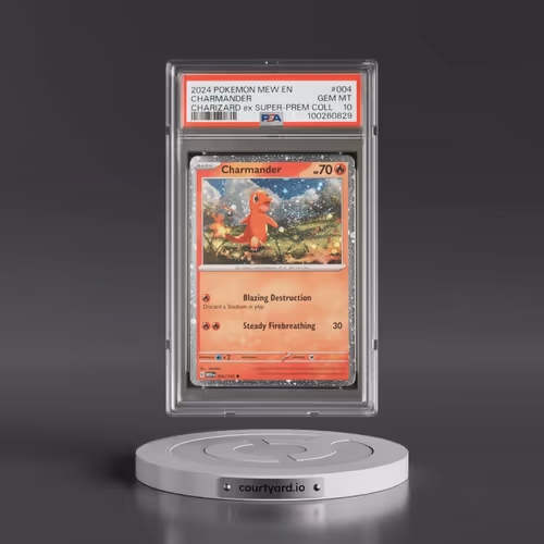 2024 Pokémon Mew EN-151 #004 Charmander - Charizard EX Super-Premium Collection (PSA 10 GEM MINT)