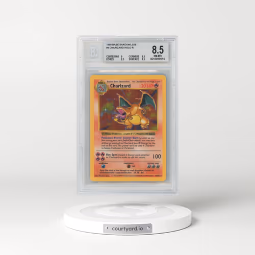 1999 Base Set #4 Charizard - Shadowless Shadowless Holo (BGS 8.5 NM-MT+)