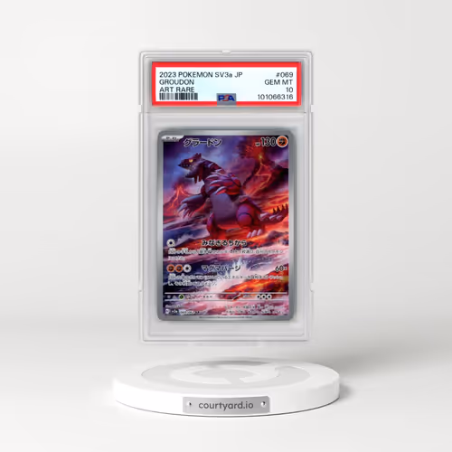 2023 Pokémon Sv3a-Raging Surf #069 Groudon - Art Rare (PSA 10 GEM MINT)