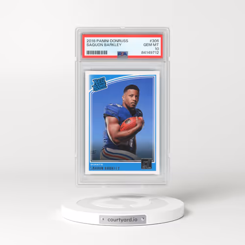 2018 Panini Donruss #306 Saquon Barkley (PSA 10 GEM MINT)