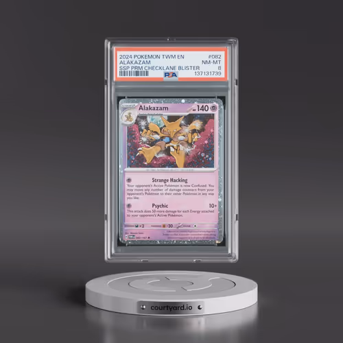 2024 Pokémon Twm EN-Twilight Masquerade #082 Alakazam - Surging Sparks Premium Checklane Blisters (P