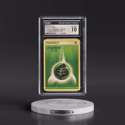 2003 EX Ruby & Sapphire (2003 Copyright, w/ "e" Symbol) #104/109 Grass Energy - Professor Program 20