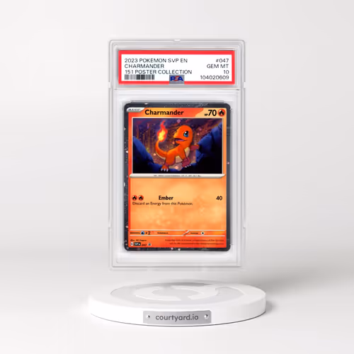 2023 Pokémon Svp EN-SV Black Star Promo #047 Charmander - 151 Poster Collection (PSA 10 GEM MINT)