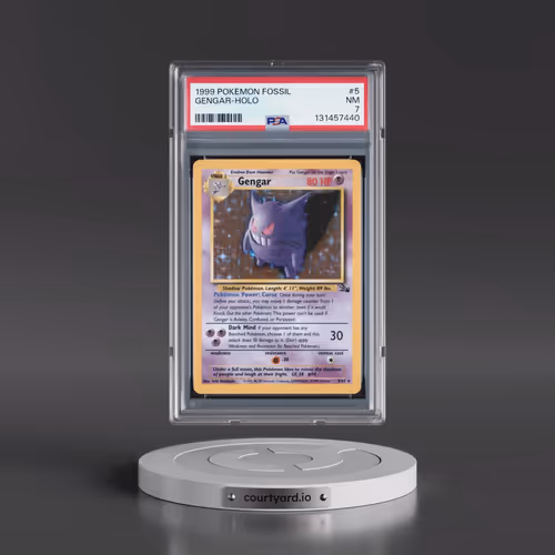 1999 Pokémon Fossil #5 Gengar - Holo (PSA 7 NM)