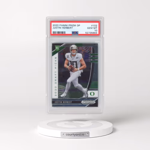 2020 Panini Prizm Draft Picks #102 Justin Herbert (PSA 10 GEM MINT)