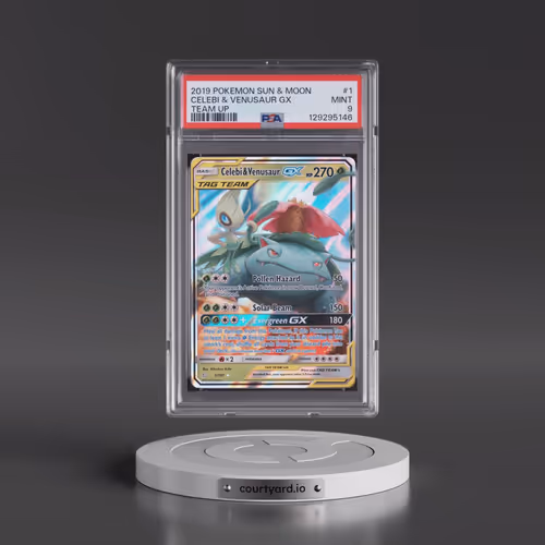 2019 Pokémon Sun & Moon Team Up #1 Celebi & Venusaur GX - Holo (PSA 9 MINT)