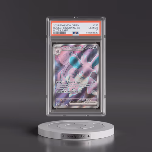 2025 Pokémon Dri EN-Destined Rivals #216 Team Rocket's Nidoking EX - Holo Ultra Rare (PSA 10 GEM MIN