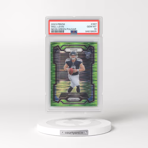 2023 Panini Prizm #397 Will Levis - Neon Green Pulsar (PSA 10 GEM MINT)