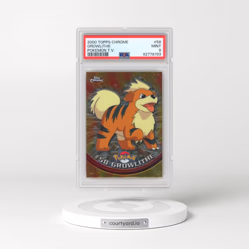 2000 Topps Chrome Pokémon T.V. #58 Growlithe