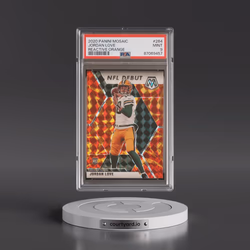 2020 Panini Mosaic #264 Jordan Love - Reactive Orange (PSA 9 MINT)