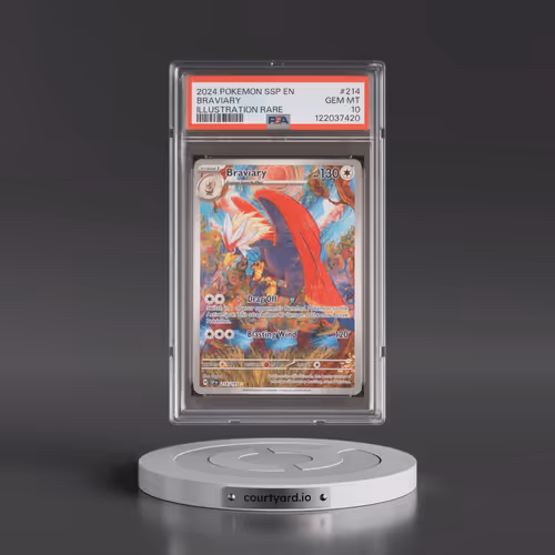 2024 Pokémon Ssp EN-Surging Sparks #214 Braviary - Illustration Rare (PSA 10 GEM MINT)