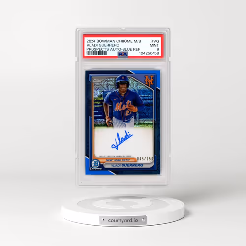 2024 Bowman Mega Box Chrome Bowman Prospect Mega Autographs #VG Vladi Guerrero - Blue Refractor (PSA 9 MINT)