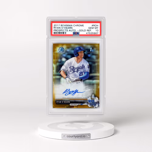 2017 Bowman Chrome Prospect Autographs #ROH Ryan O'Hearn - Gold Refractor (PSA 10 GEM MINT)
