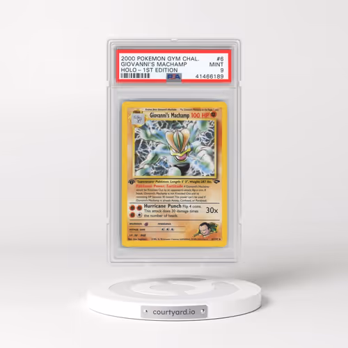 2000 Pokémon Gym Challenge #6 Giovanni's Machamp - 1st Edition Holo (PSA 9 MINT)