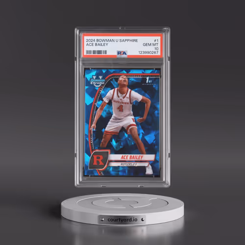 2024 Bowman University Chrome Sapphire #1 Ace Bailey (PSA 10 GEM MINT)