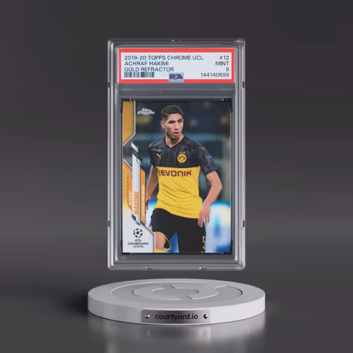 2019 Topps Chrome UEFA Champions League #12 Achraf Hakimi Gold Refractor