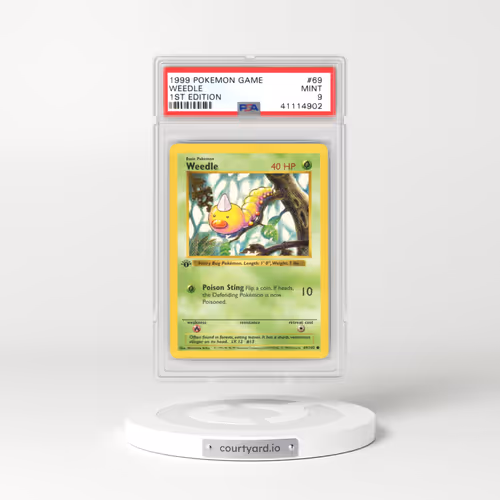 1999 Base Set #69 Weedle - 1st Edition (PSA 9 MINT)