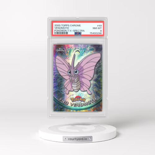 2000 Topps Chrome Pokemon T.V. #49 Venomoth - Full Art Holo Spectra (PSA 8 NM-MT)