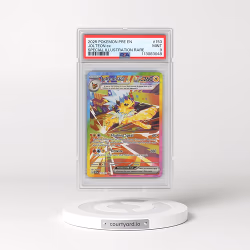 2025 Pokémon Pre EN-Prismatic Evolutions #153 Jolteon EX - Holo Special Illustration Rare (PSA 9 MIN