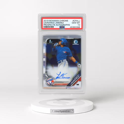 2019 Bowman Chrome Prospects Autographs #CPALJ Leonardo Jimenez (PSA 10 GEM MINT)
