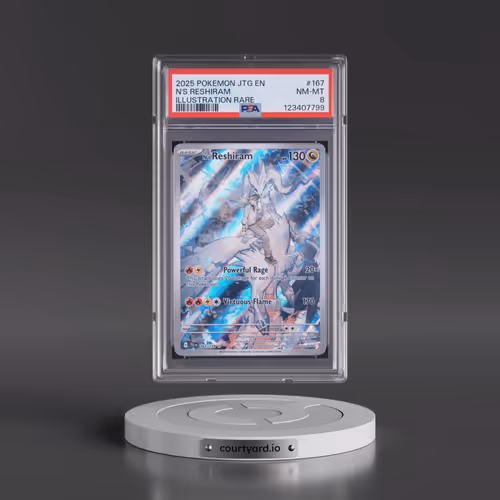 2025 Pokémon Jtg EN-Journey Together #167 N's Reshiram - Illustration Rare (PSA 8 NM-MT)