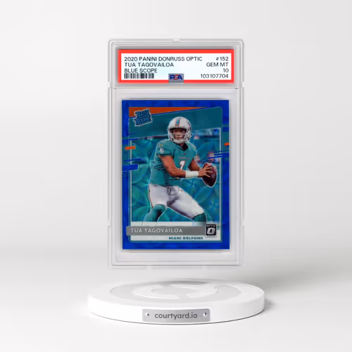 2020 Panini Donruss Optic #152 Tua Tagovailoa - Blue Scope (PSA 10 GEM MINT)