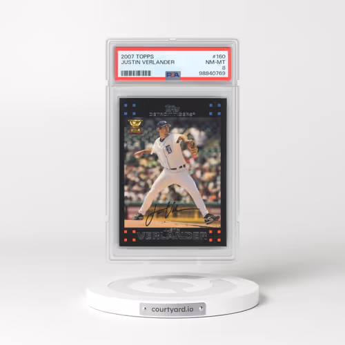2007 Topps #160 Justin Verlander (PSA 8 NM-MT)
