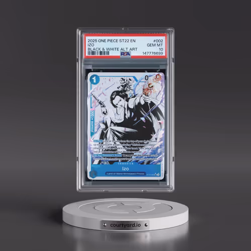 2025 One Piece Starter Deck ST22-Ace & Newgate #002 Izo - Black & White Alternate Art (PSA 10 GEM MI