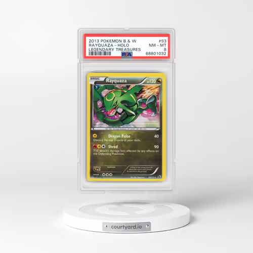 2013 Pokémon Black & White Legendary Treasures #93 Rayquaza - Holo (PSA 8 NM-MT)