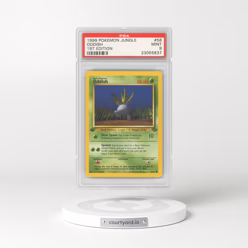 1999 Jungle #58 Oddish - 1st Edition (PSA 9 MINT)