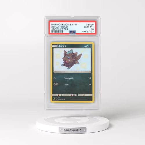 2019 Pokémon Sun & Moon Hidden Fates #SV25 Zorua - Holo (PSA 10 GEM MINT)