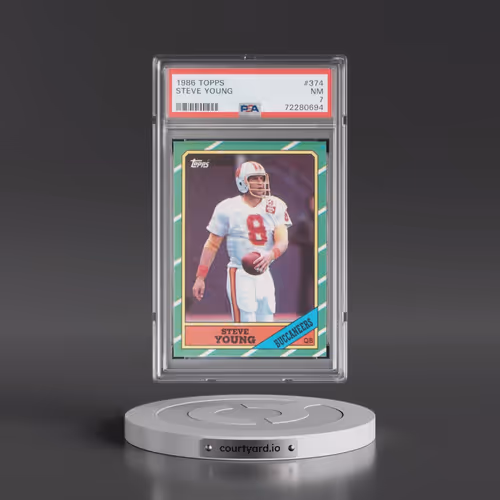 1986 Topps #374 Steve Young (PSA 7 NM)