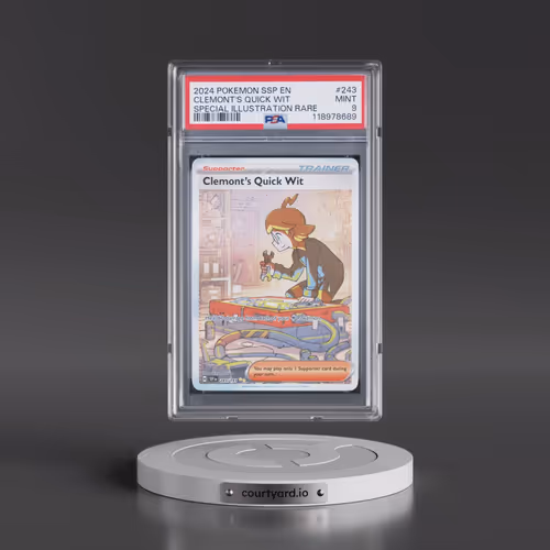 2024 Pokémon Ssp EN-Surging Sparks #243 Clemont's Quick Wit - Special Illustration Rare (PSA 9 MINT)