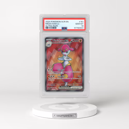 2024 Pokémon Scr EN-Stellar Crown #161 Medicham EX - Holo Ultra Rare (PSA 10 GEM MINT)