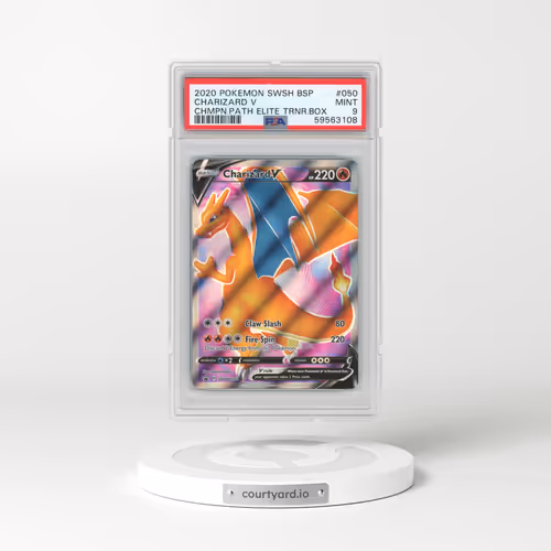 2020 Pokémon Swsh Black Star Promo #050 Charizard V - Holo Champion's Path Elite Trainer Box (PSA 9 MINT)