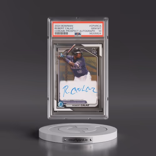 2024 Bowman Chrome Prospect Autographs #CPARCA Robert Calaz (PSA 10 GEM MINT)