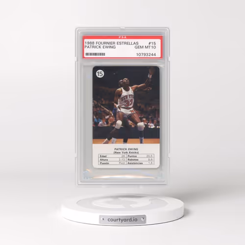 1988 Fournier Estrellas #15 Patrick Ewing (PSA 10 GEM MINT)