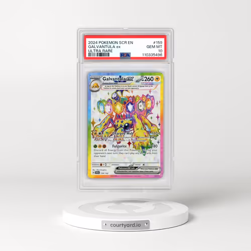 2024 Pokémon Scr EN-Stellar Crown #159 Galvantula EX - Holo Ultra Rare (PSA 10 GEM MINT)